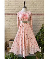 Crushed Chiffon Blossom Frock