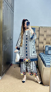 Stylish georgette cord set