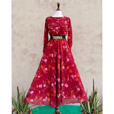 Chiffon Full Flair Maxi Dress