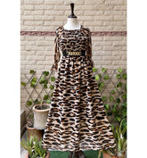 Leopard Print Smoked Style Maxi