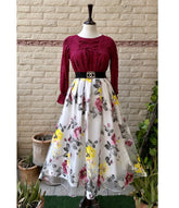 Organza Skirt with Net Dori Style Shirt