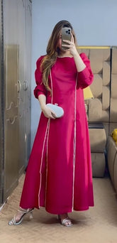 Scarlet Elegance A-Line Maxi