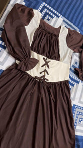 flowy brown frock