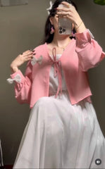 Rosy Luxe Jacket-Frock Pair