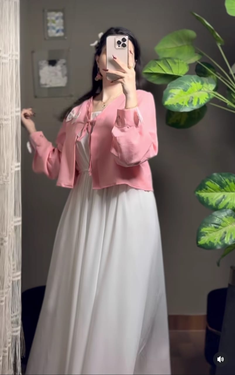 Rosy Luxe Jacket-Frock Pair