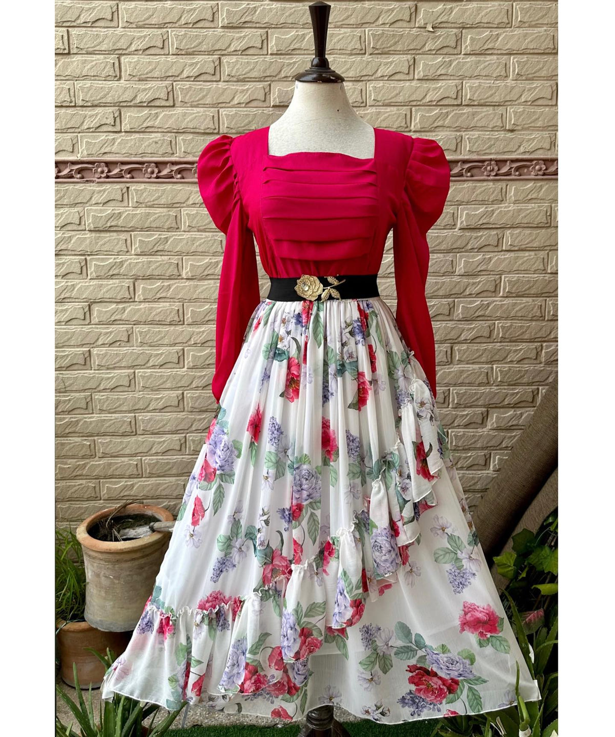 Floral Flair Chiffon Set