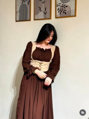 flowy brown frock