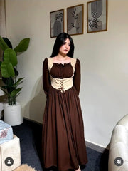 flowy brown frock