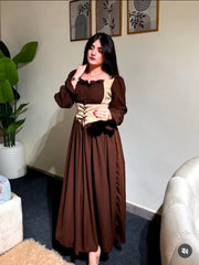 flowy brown frock