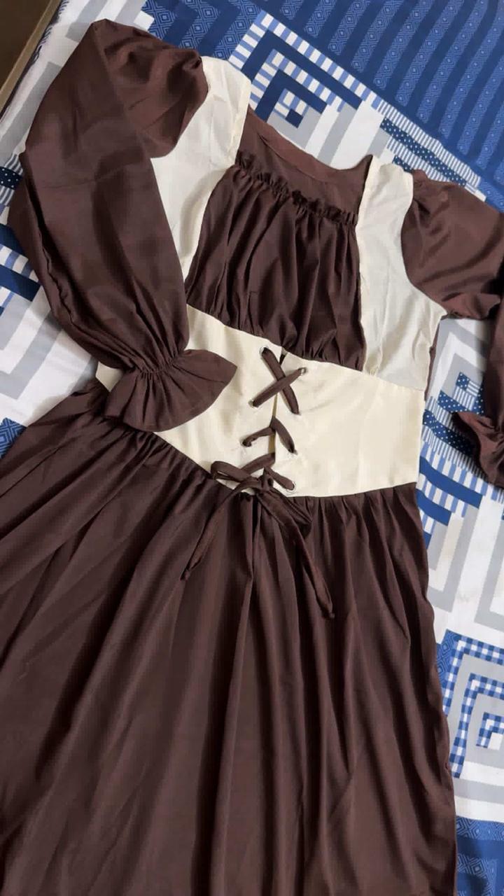 flowy brown frock