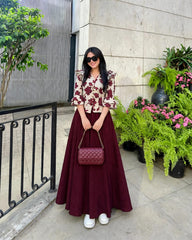 Twirl in Maroon ✨