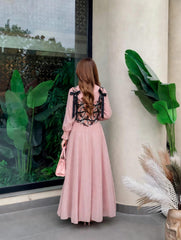Soft Chiffon Frock with Cotton Floral Corset