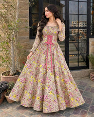 Beautiful flower print frock